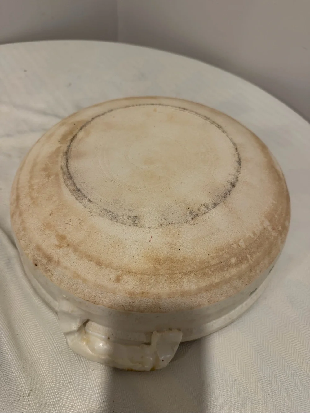 Vintage 14” Japanese Donable Rice (Casserole) Cooker Clay Pot Hand painted